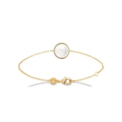 Bracelet femme plaqué or nacre serti clos - UW3354ZV