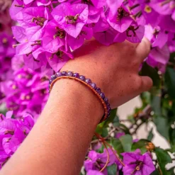 Bracelet Femme Sloya Améthyste et cuir