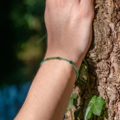 Bracelet Femme Sloya Paloma Agate Verte