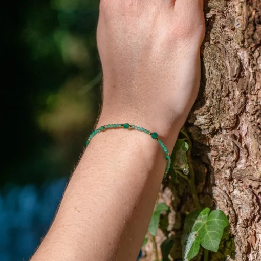 Bracelet Femme Sloya Paloma Agate Verte