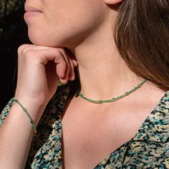 Bracelet Femme Sloya Paloma Agate Verte