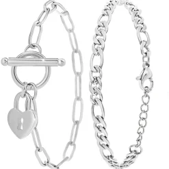 Bracelet Femme So Charm - B3227-ARGENT+B2384-ARGENT - Bracelet Mode Argenté