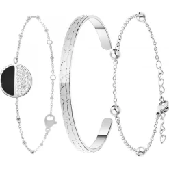 Bracelet Femme So Charm - B2313-ARGENT+B2500-ARGENT+B2371-ARGENT - Bracelets Mode Argentés