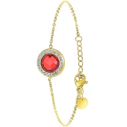Bracelet Femme So Charm - B2125-ROUGE - Bracelet Mode Doré