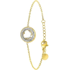 Bracelet Femme So Charm - B2125-BLANC - Bracelet Mode Doré