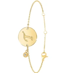 Bracelet Femme So Charm - BD2281-DORE-T-DIAMANT - Bracelet Initial Doré
