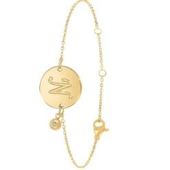 Bracelet Femme So Charm - BD2281-DORE-N-DIAMANT - Bracelet Initial Doré