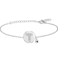 Bracelet Femme So Charm - BD2693-ARGENT-T-DIAMANT - Bracelet Argenté Lettre