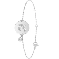 Bracelet Femme So Charm - BD2281-ARGENT-M-DIAMANT - Bracelet Initial Argenté