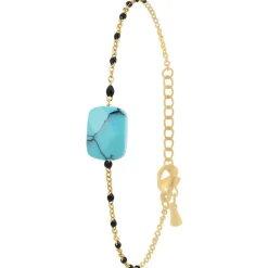 Bracelet Femme So Charm - B4275-DORE-TURQUOISE - Bracelet Mode Doré