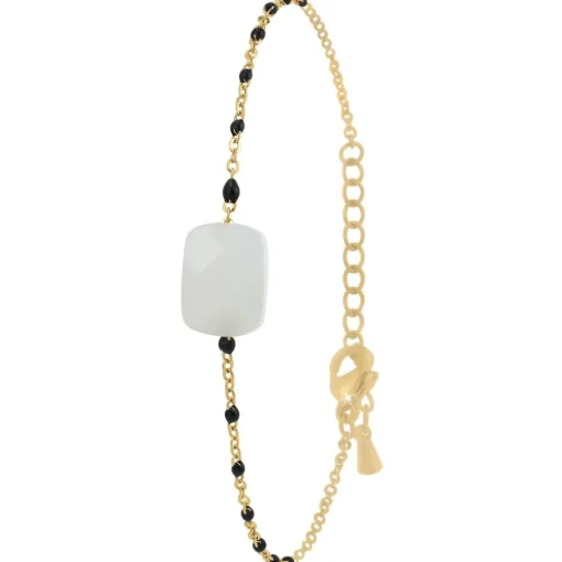 Bracelet Femme So Charm - B4275-DORE-QUARTZBLANC - Bracelet Mode Doré