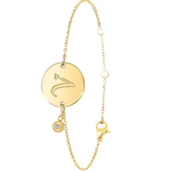 Bracelet Femme So Charm - BD2281-DORE-V-DIAMANT - Bracelet Initial Doré