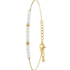Bracelet Femme So Charm - B4264-QUARTZBLANC - Bracelet Mode Doré