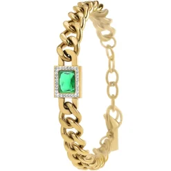 Bracelet Femme So Charm - B3216-DORE-VERT - Bracelet Mode Doré