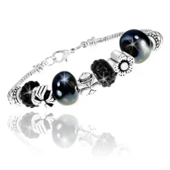 Bracelet Femme So Charm - B1144-NOIR - Bracelet Perle Noir