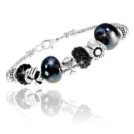 Bracelet Femme So Charm - B1144-NOIR - Bracelet Perle Noir