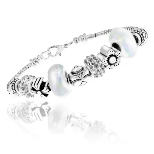 Bracelet Femme So Charm - B1144-BLANC - Bracelet Perle Blanc
