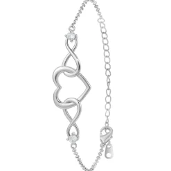 Bracelet Femme So Charm - B4191-ARGENT - Bracelet Coeur Argenté