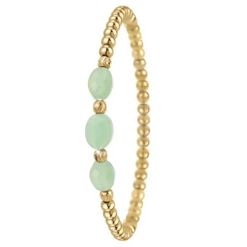 Bracelet Femme So Charm - B4173-VERT - Bracelet Mode Doré