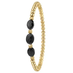 Bracelet Femme So Charm - B4173-NOIR - Bracelet Mode Doré
