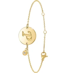 Bracelet Femme So Charm - BD2281-DORE-P-DIAMANT - Bracelet Initial Doré