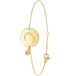 Bracelet Femme So Charm - BD2281-DORE-C-DIAMANT - Bracelet Initial Doré