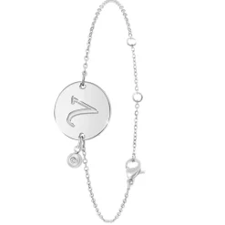 Bracelet Femme So Charm - BD2281-ARGENT-V-DIAMANT - Bracelet Initial Argenté