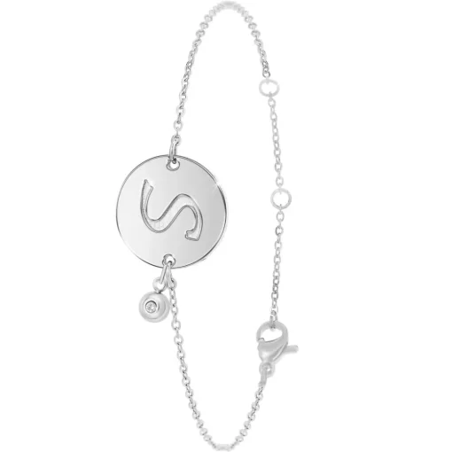 Bracelet Femme So Charm - BD2281-ARGENT-S-DIAMANT - Bracelet Initial Argenté