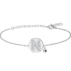 Bracelet Femme So Charm - BD2693-ARGENT-N-DIAMANT - Bracelet Argenté Lettre