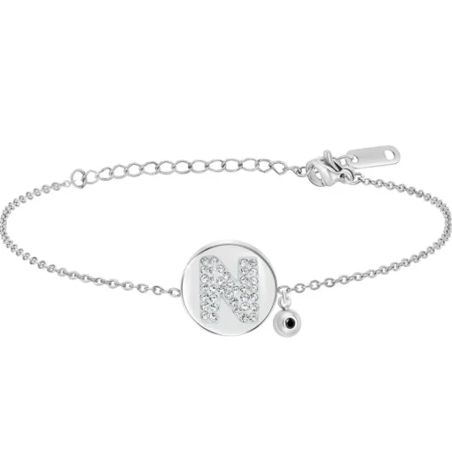 Bracelet Femme So Charm - BD2693-ARGENT-N-DIAMANT - Bracelet Argenté Lettre
