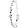 Bracelet Femme So Charm - BD2172-ARGENT-NOIR-DIAMANT - Bracelet Mode Argenté