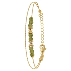Bracelet Femme So Charm - B4174-VERT - Bracelet Mode Doré