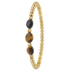 Bracelet Femme So Charm - B4173-MARRON - Bracelet Mode Doré