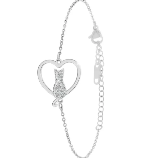Bracelet Femme So Charm - B3361-ARGENT - Bracelet Chat Argenté