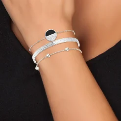 Bracelet Femme So Charm - B2313-ARGENT+B2500-ARGENT+B2371-ARGENT - Bracelets Mode Argentés