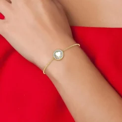 Bracelet Femme So Charm - B2125-BLANC - Bracelet Mode Doré