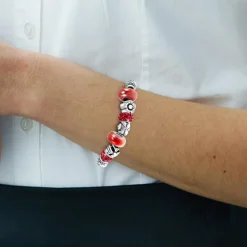 Bracelet Femme So Charm - B1144-ROUGE - Bracelet Perle Rouge
