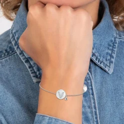 Bracelet Femme So Charm - BD2693-ARGENT-V-DIAMANT - Bracelet Argenté Lettre