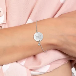 Bracelet Femme So Charm - BD2281-ARGENT-M-DIAMANT - Bracelet Initial Argenté