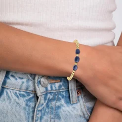 Bracelet Femme So Charm - B4173-BLEU - Bracelet Mode Doré
