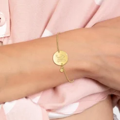 Bracelet Femme So Charm - BD2281-DORE-M-DIAMANT - Bracelet Initial Doré