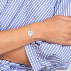 Bracelet Femme So Charm - BD2281-ARGENT-P-DIAMANT - Bracelet Initial Argenté