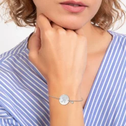 Bracelet Femme So Charm - BD2281-ARGENT-N-DIAMANT - Bracelet Initial Argenté