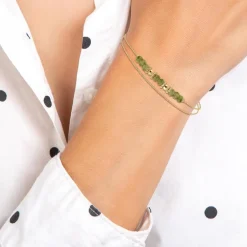 Bracelet Femme So Charm - B4174-VERT - Bracelet Mode Doré