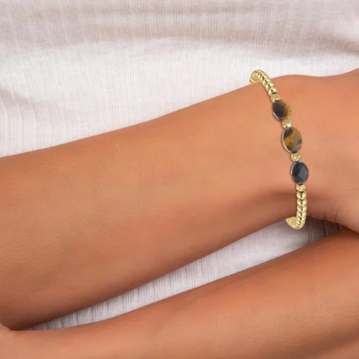 Bracelet Femme So Charm - B4173-MARRON - Bracelet Mode Doré