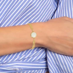 Bracelet Femme So Charm - B3342-BLANC - Bracelet Mode Doré