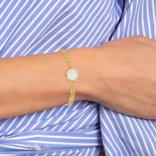 Bracelet Femme So Charm - B3342-BLANC - Bracelet Mode Doré