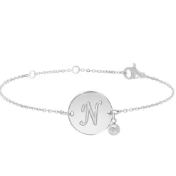 Bracelet Femme So Charm - BD2281-ARGENT-N-DIAMANT - Bracelet Initial Argenté