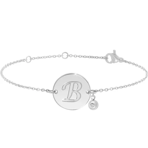 Bracelet Femme So Charm - BD2281-ARGENT-B-DIAMANT - Bracelet Initial Argenté