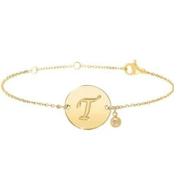 Bracelet Femme So Charm - BD2281-DORE-T-DIAMANT - Bracelet Initial Doré